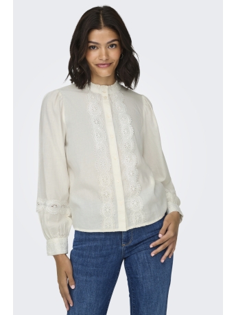 Jacqueline de Yong Blouse JDYFLO L/S LACE SHIRT WVN 15333977 CLOUD DANCER