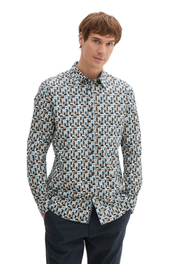 Tom Tailor Overhemd FITTED OVERHEMD MET PRINT 1042669XX10 36399