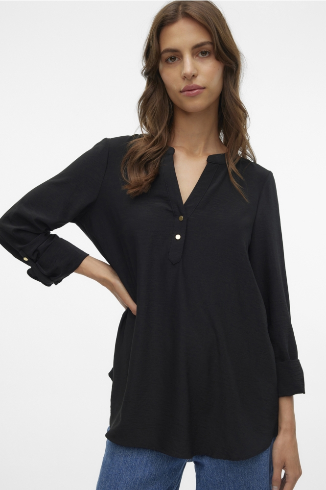 VMANI LS TOP WVN GA NOOS 10314638 Black