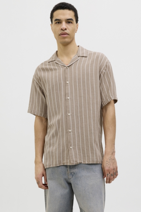 Jack & Jones jjeenzo stripe resort shirt ss sn