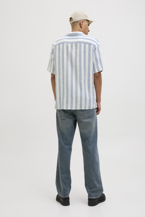 Jack & Jones jjeenzo stripe resort shirt ss sn