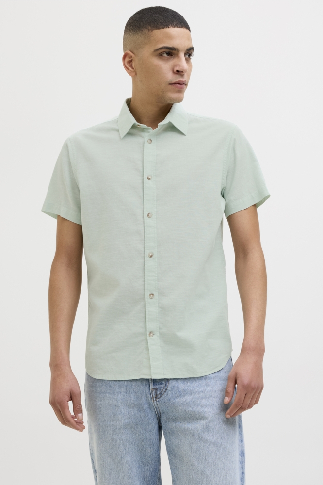 JJESUMMER SHIRT SS SN 12269329 ICEBERG GREEN