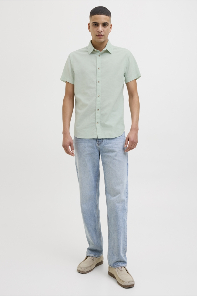 JJESUMMER SHIRT SS SN 12269329 ICEBERG GREEN