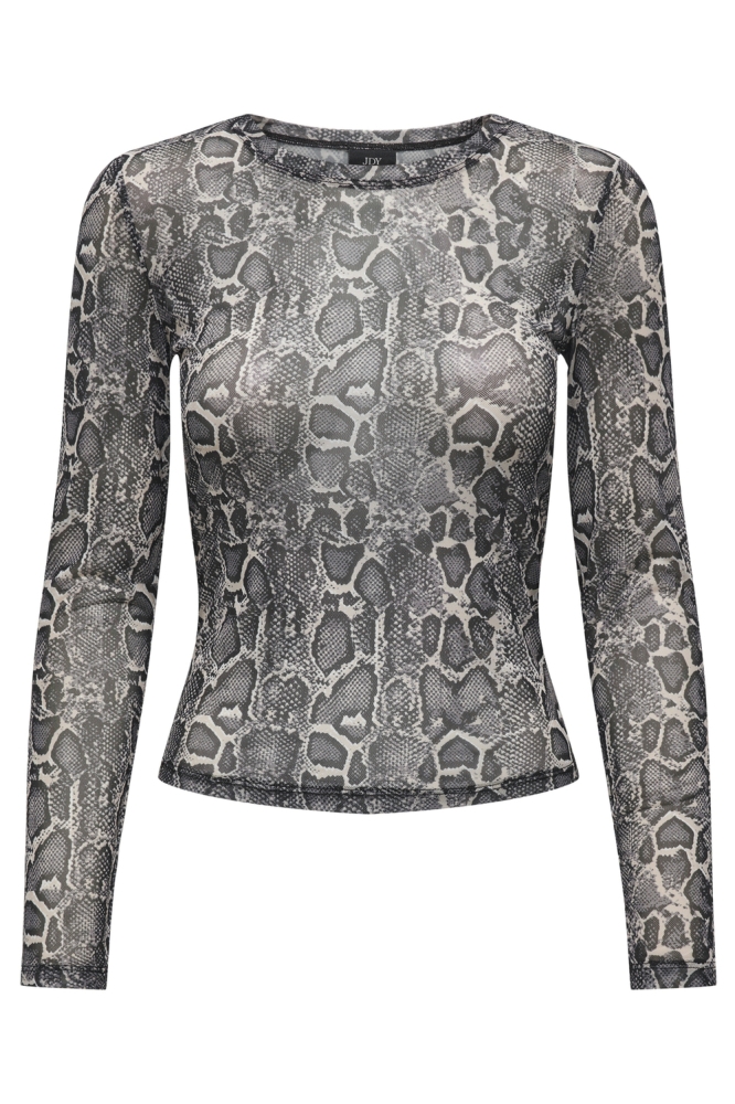 JDYELSA L/S O-NECK MESH TOP JRS 15303787 DECEMBER SKY/SNAKE