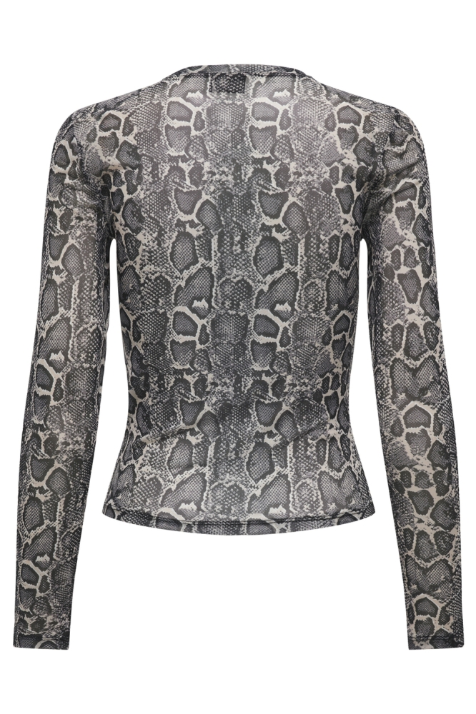 JDYELSA L/S O-NECK MESH TOP JRS 15303787 DECEMBER SKY/SNAKE