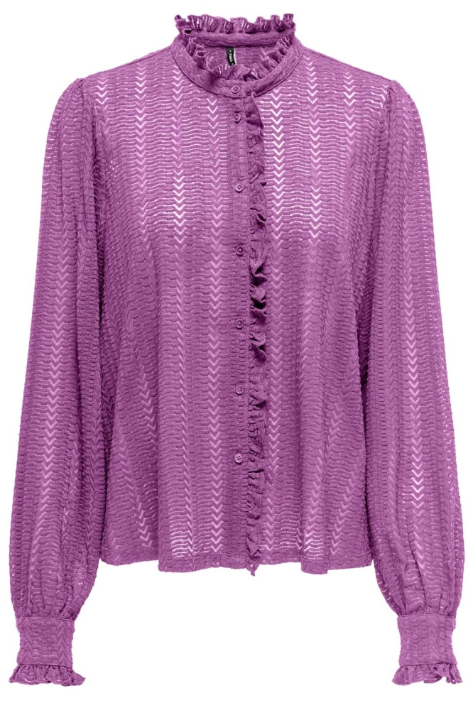 ONLISABELLE L/S PLACKET RUFFLE TOP 15337660 LIATRIS