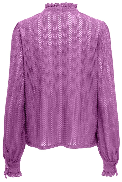 Only onlisabelle l/s placket ruffle top