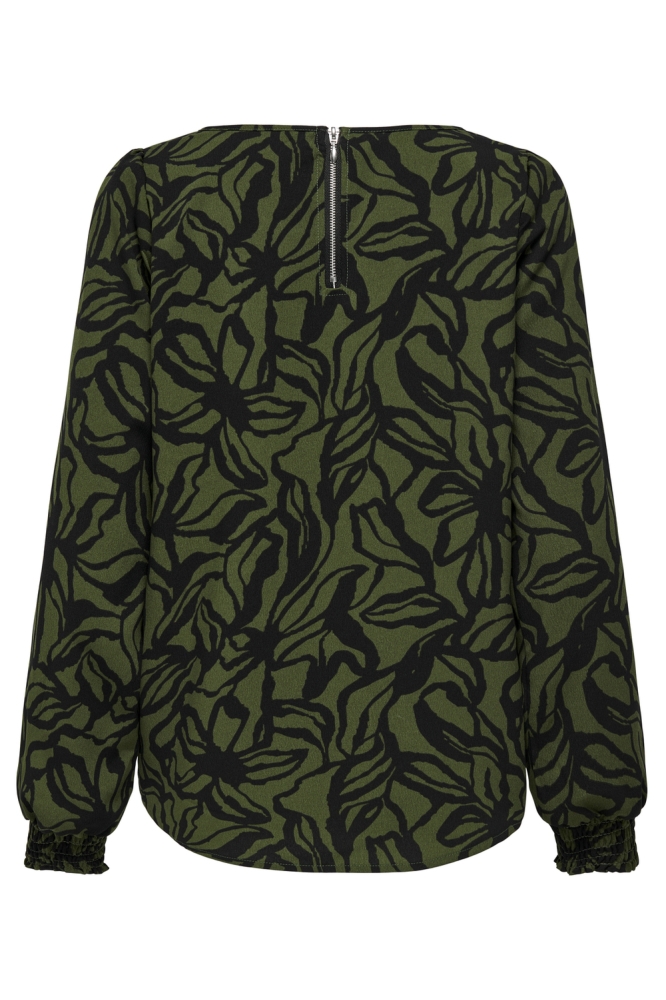 ONLELITE LIFE L/S TOP NOOS PTM 15332214 Rifle Green/Bloom draw