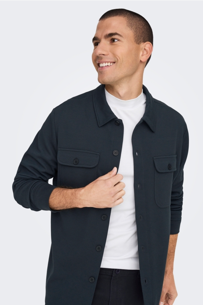 ONSNEWKODYL OVERSHIRT SWEAT NOOS 22021279 DARK NAVY