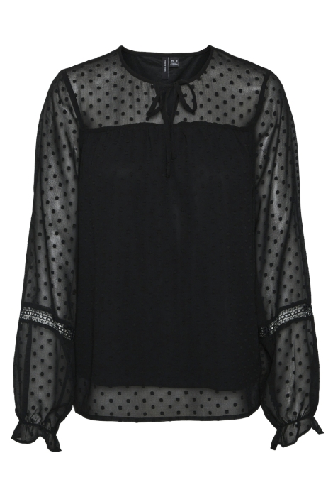 Vero Moda vmleah ls lace top wvn ga noos