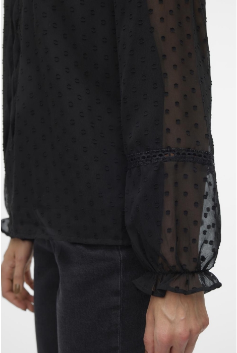 Vero Moda vmleah ls lace top wvn ga noos