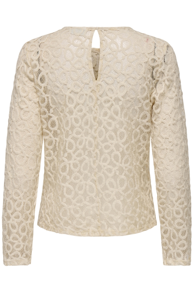 JDYMATHILDA L/S LACE TOP JRS 15341469 SANDSHELL