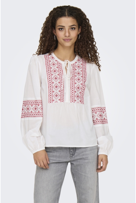 Jacqueline de Yong jdylulu l/s embroidery shirt wvn