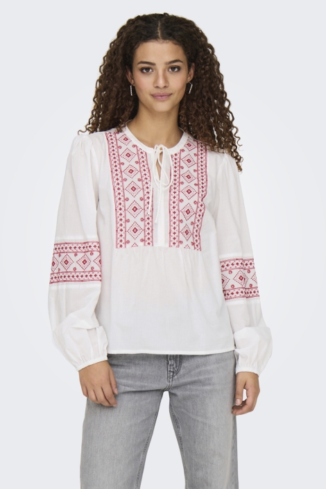 Jacqueline de Yong jdylulu l/s embroidery shirt wvn