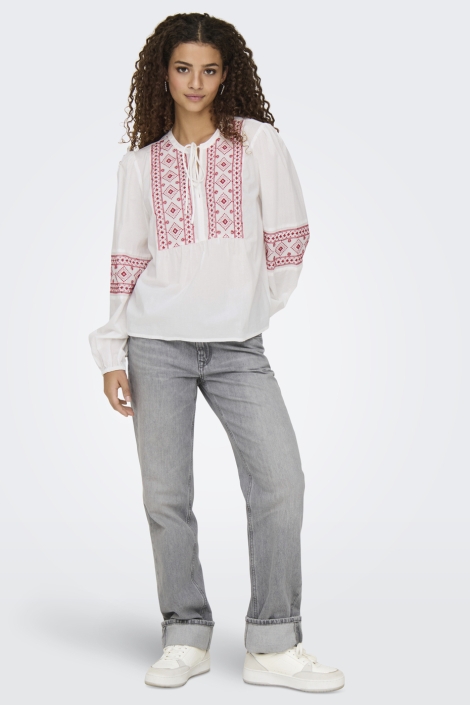 Jacqueline de Yong jdylulu l/s embroidery shirt wvn