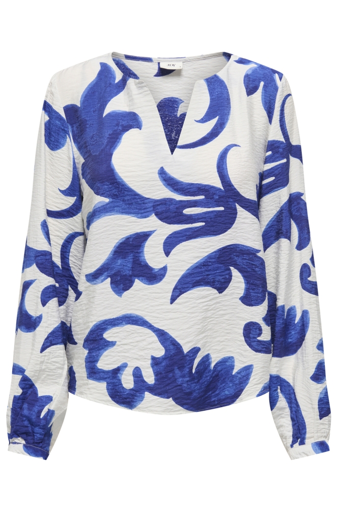 JDYMAY LIFE L/S TOP WVN 15345625 Birch/ BLUE ART