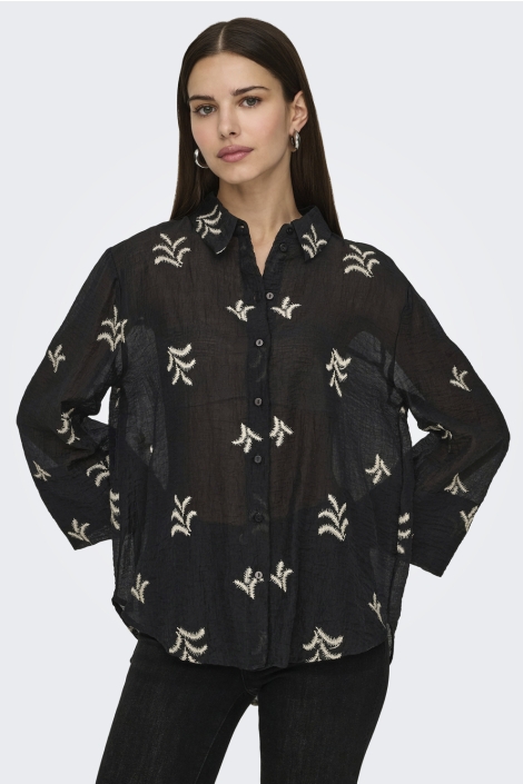 Jacqueline de Yong jdytheo 7/8 embroidery shirt wvn