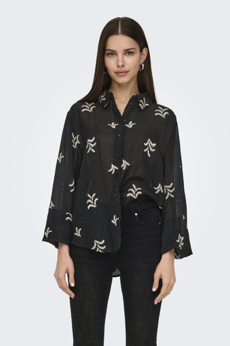 Jacqueline de Yong jdytheo 7/8 embroidery shirt wvn