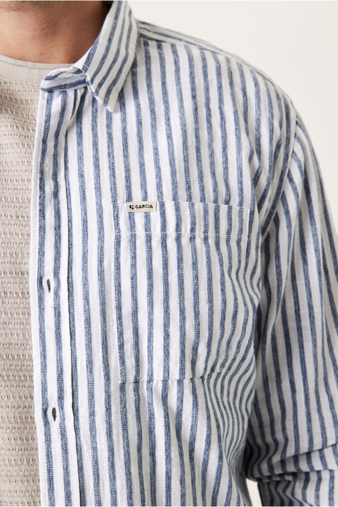 OVERHEMD MET STREEP T41284 2034 STRIPE BLUE