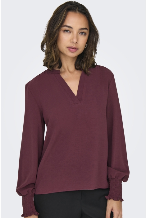 Only onlmette v-neck ls smock top noos w