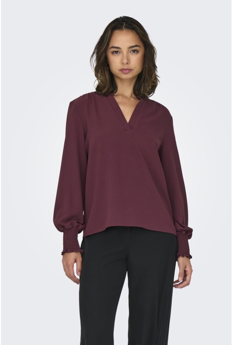 Only onlmette v-neck ls smock top noos w