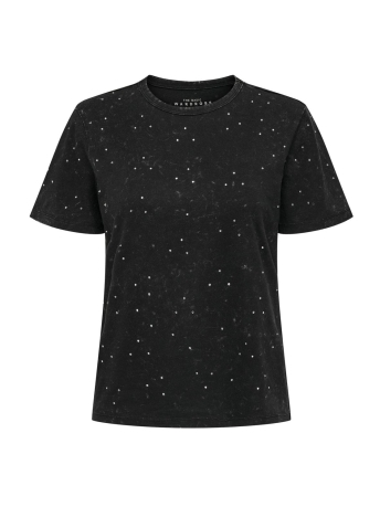 Only T-shirt ONLZEN S/S STUDS TEE JRS 15333339 BLACK/SILVER