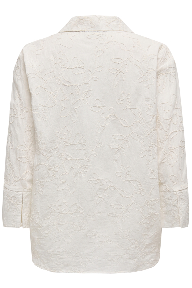 JDYSELMA 3/4 EMBROIDERY SHIRT WVN 15347110 CLOUD DANCER