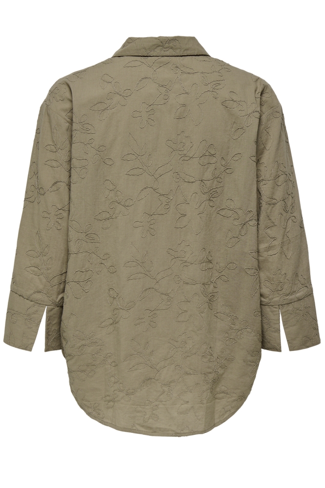 JDYSELMA 3/4 EMBROIDERY SHIRT WVN 15347110 FALLEN ROCK