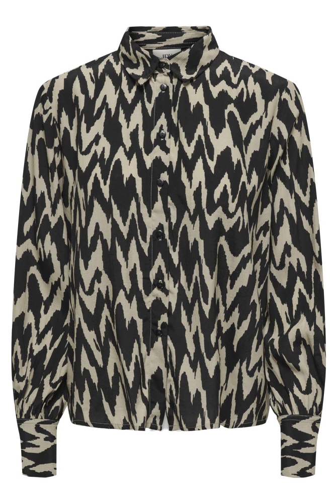 JDYMARLOWE L/S SHIRT WVN 15326311 SILVER BIRCH/BLACK IKAT