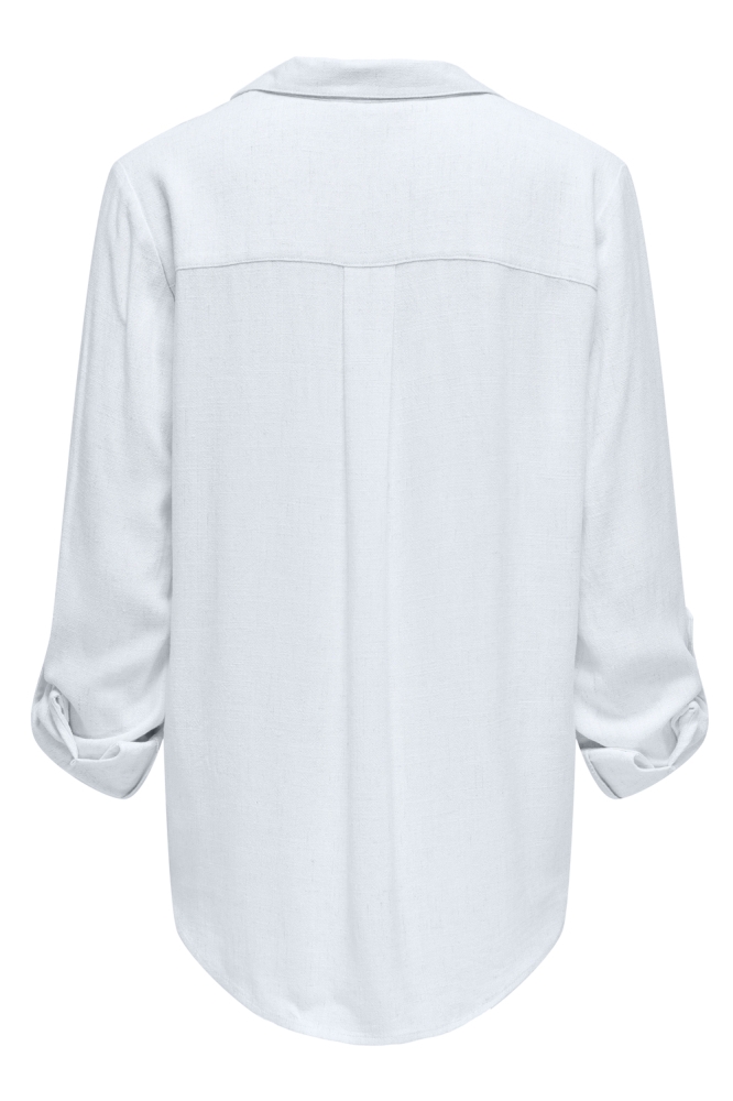 ONLYASMIN-SIESTA LS LINEN BL SHIRT 15349102 BRIGHT WHITE