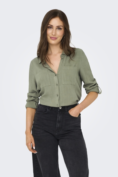 Only onlyasmin-siesta ls linen bl shirt