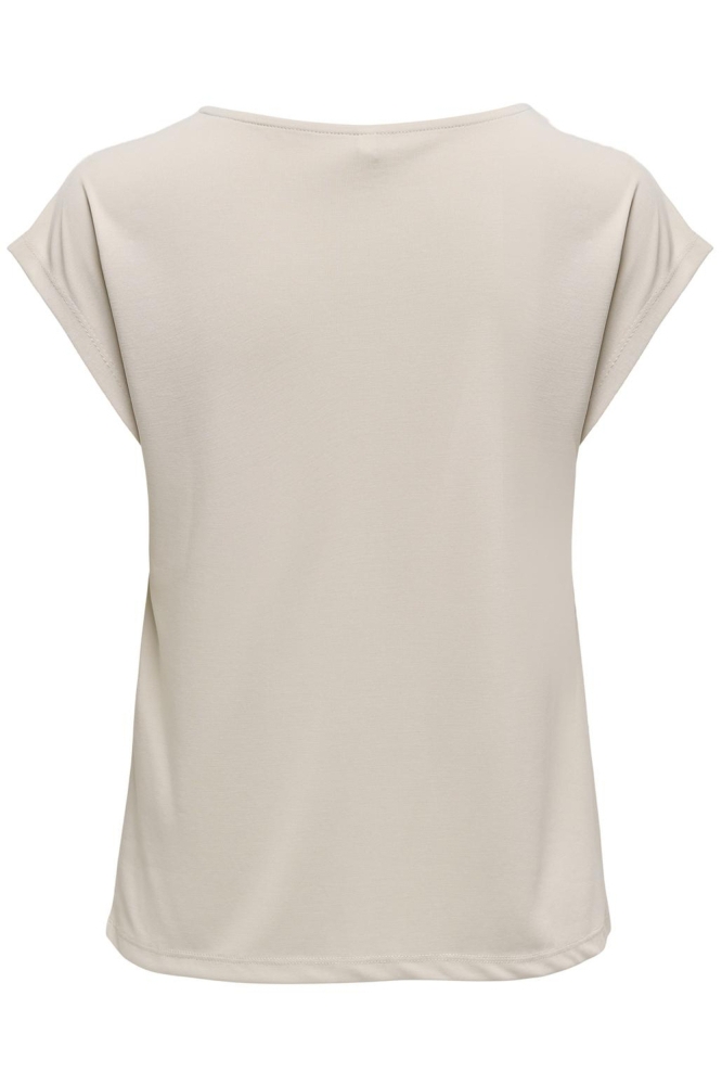 ONLFREE LIFE S/S MOD.V-NECK TOP JRS 15287041 PUMICE STONE