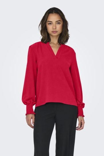 Only Blouse ONLMETTE V-NECK LS SMOCK TOP NOOS W 15284309 SKI PATROL