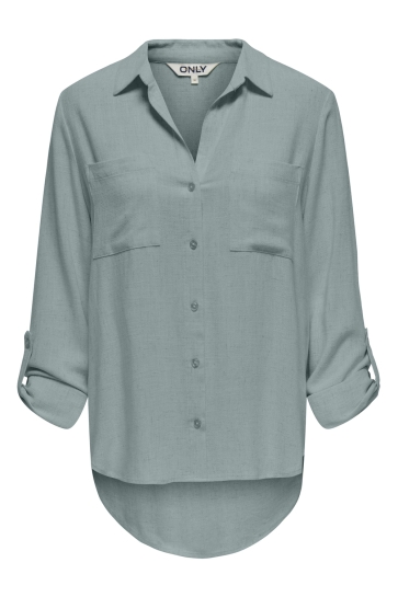 Only Blouse ONLYASMIN-SIESTA LS LINEN BL SHIRT 15349102 ABYSS