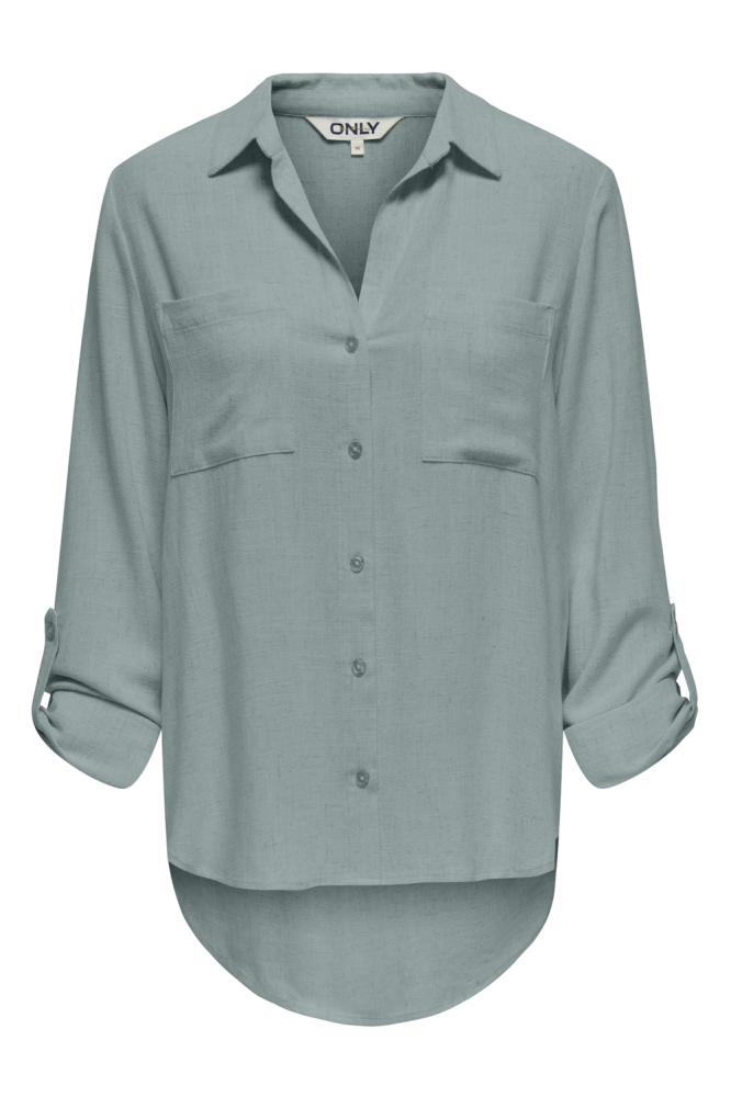 ONLYASMIN-SIESTA LS LINEN BL SHIRT 15349102 ABYSS