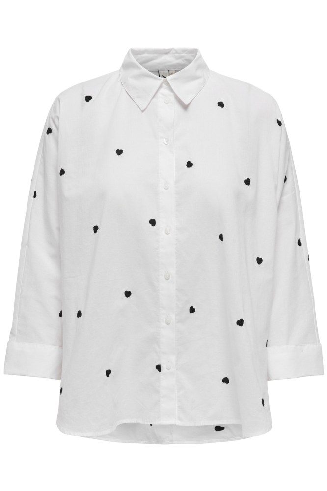 ONLNEW LINA GRACE LS EMB SHIRT NOOS 15283743 BRIGHT WHITE