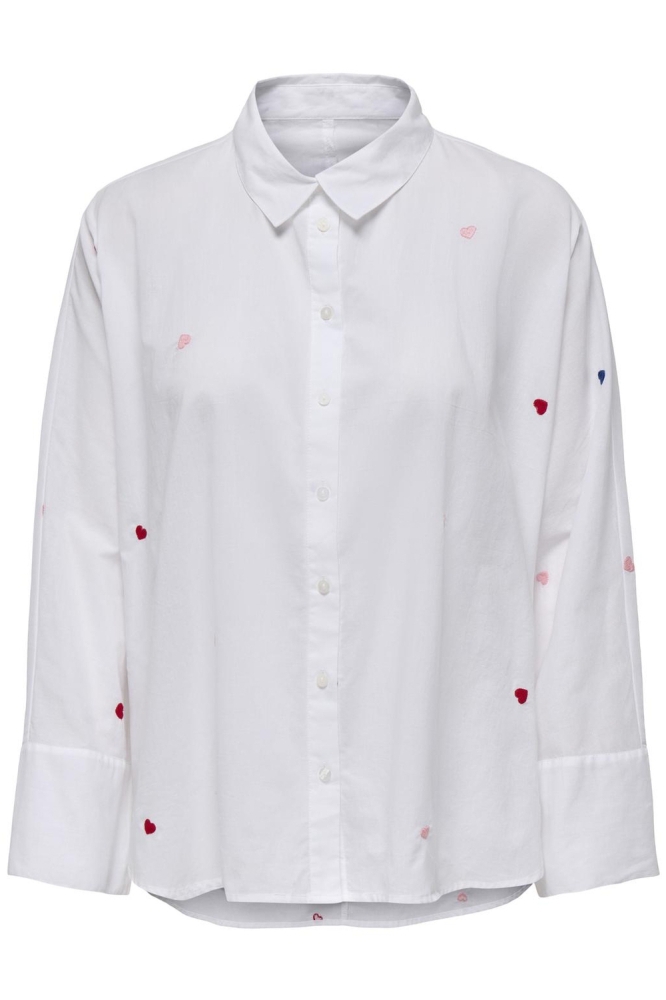 ONLNEW LINA GRACE LS EMB SHIRT NOOS 15283743 BRIGHT WHITE