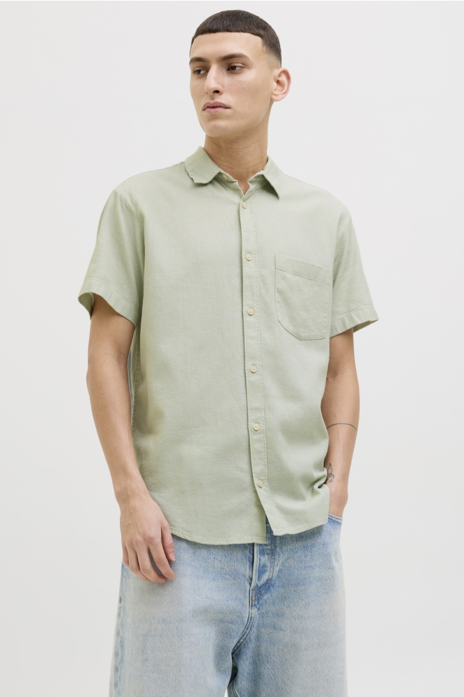 JORVARENNA DOBBY SHIRT SS 12271109 Celadon Tint