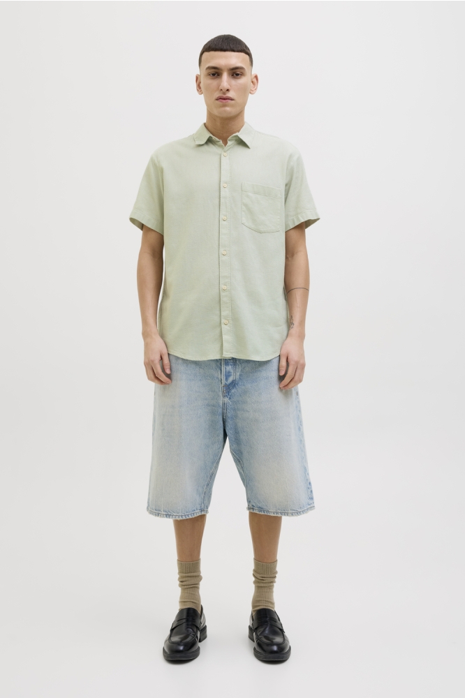 JORVARENNA DOBBY SHIRT SS 12271109 Celadon Tint