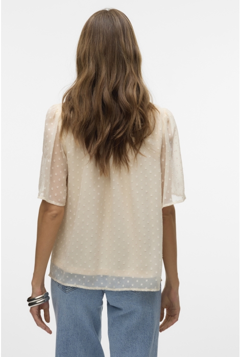 Vero Moda vmleah ss lace top wvn ga noos