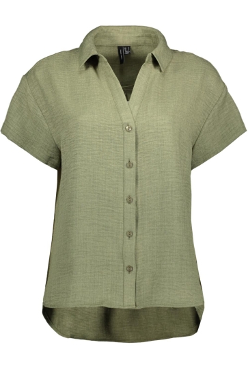 Vero Moda Blouse VMMELANEY QUEENY SS SHIRT WVN GA 10325866 Laurel Wreath