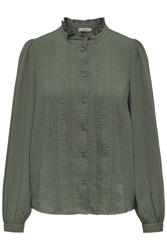 JDYELLIS LIFE L/S LACE SHIRT WVN NO 15251994 SEA SPRAY