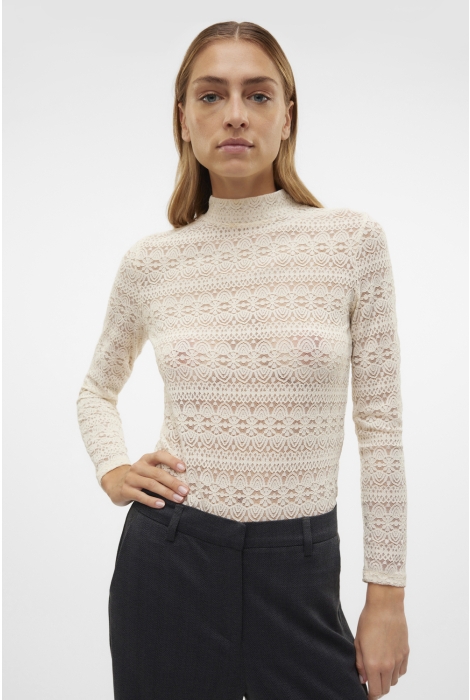 Vero Moda vmzoe ls lace high neck top jrs noo