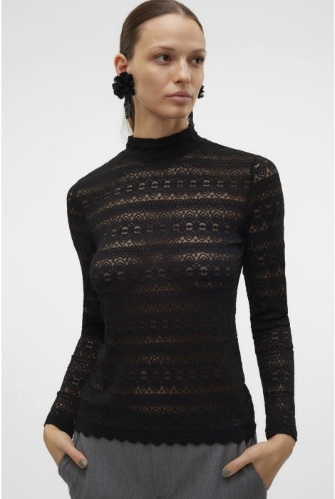 Vero Moda vmzoe ls lace high neck top jrs noo