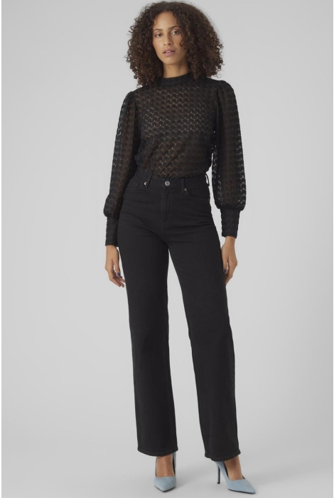 Vero Moda vmbecca ls high neck lace top jrs n