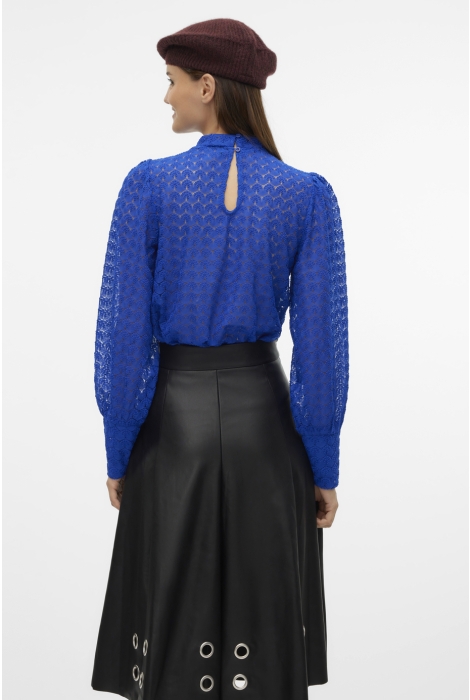 Vero Moda vmbecca ls high neck lace top jrs n