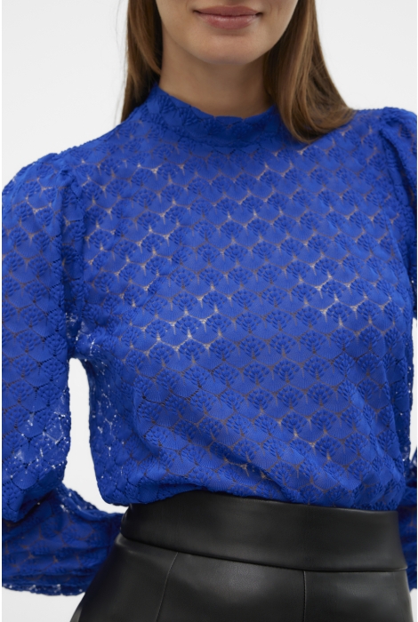 Vero Moda vmbecca ls high neck lace top jrs n