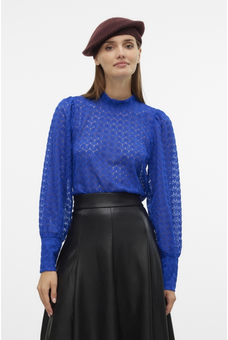 Vero Moda vmbecca ls high neck lace top jrs n