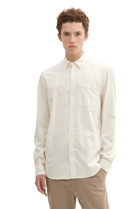 Tom Tailor fitted melange twill shirt