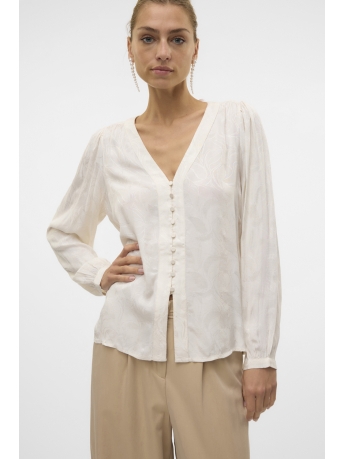 Vero Moda Blouse VMMOLA L/S SHIRT WVN BTQ 10312732 BIRCH